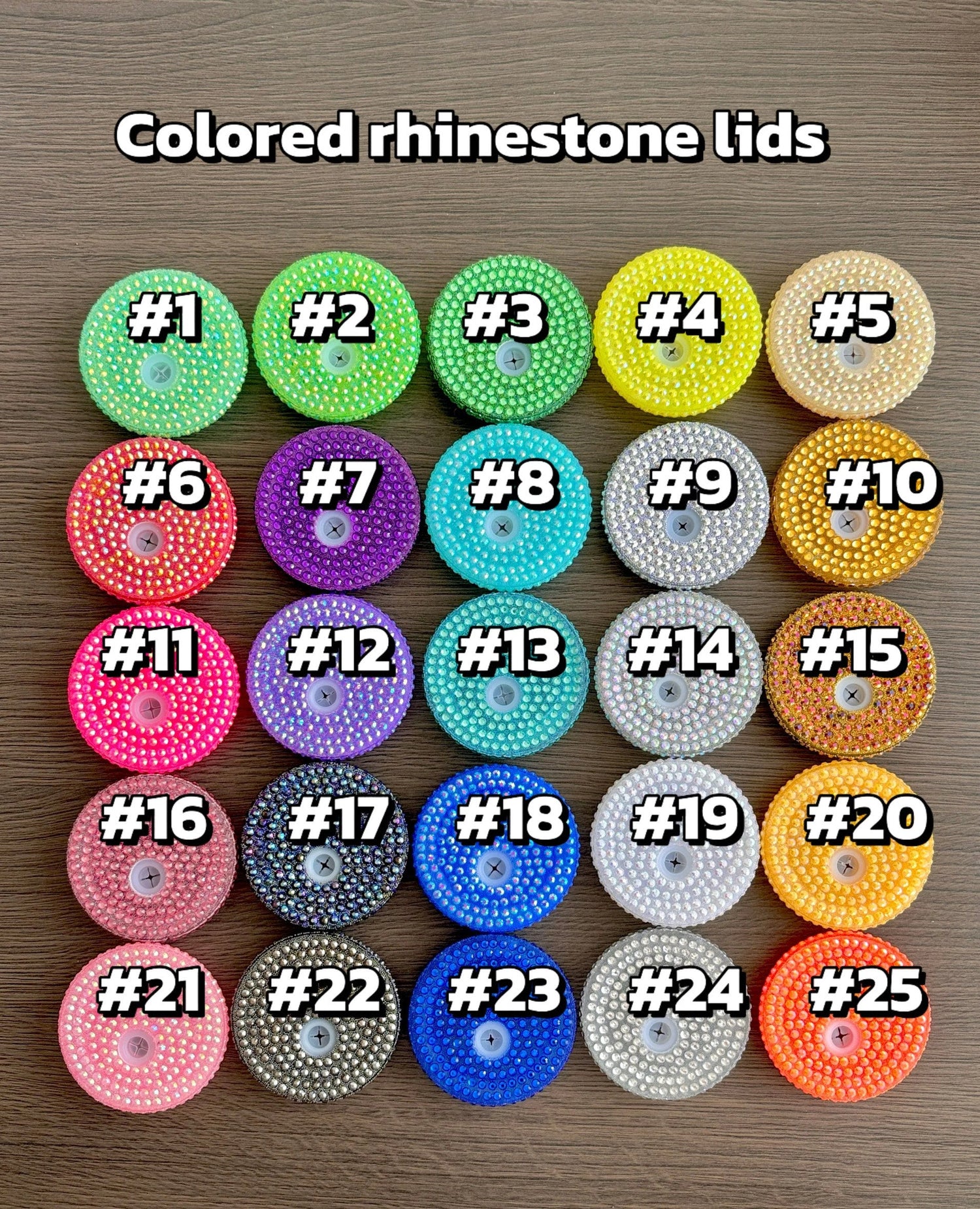 Rhinestone Lids