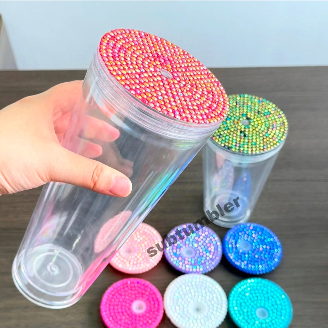 24oz Rhinestone Lids