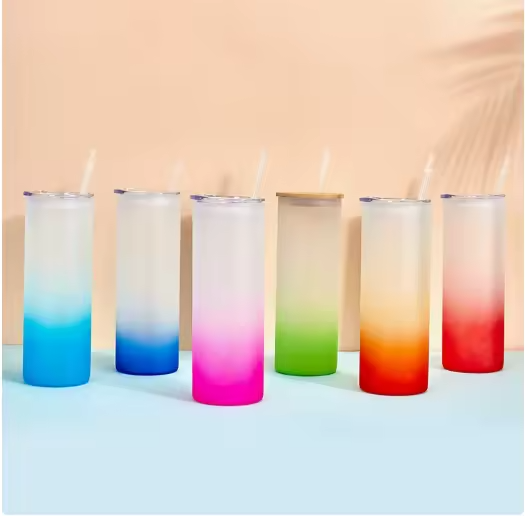 25oz Frosted Glass Ombre Sublimation Tumbler