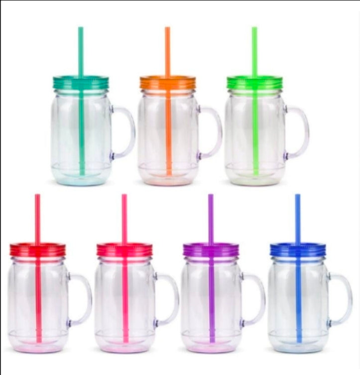 Blank 17oz Snowglobe Mason Cup with Handle